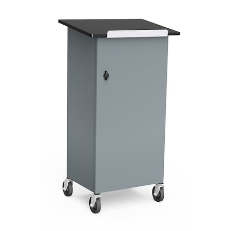 Lockwood Manufacturing Mobile Work Station, Laminate Top, Pencil Stop, Shelves/Bins, Lock Door MT-84-D
